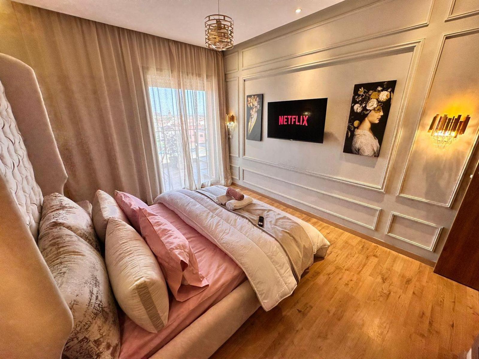 Appartement Luxueux Avec Piscine 10 Minutes Du Centre Ville Marrákes Kültér fotó