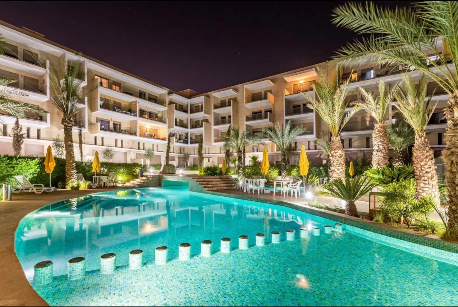 Appartement Luxueux Avec Piscine 10 Minutes Du Centre Ville Marrákes Kültér fotó